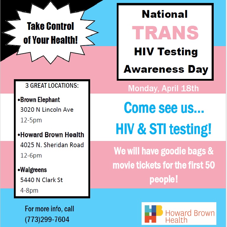 National Trans HIV Testing Day Walgreens Howard Brown Health